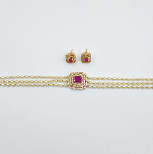 Captivating Square Designer Choker Set