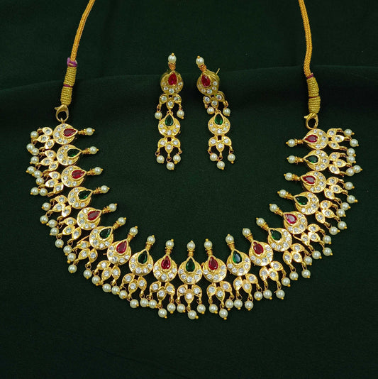 Radiant Designer Pearl Chinchpeti Set