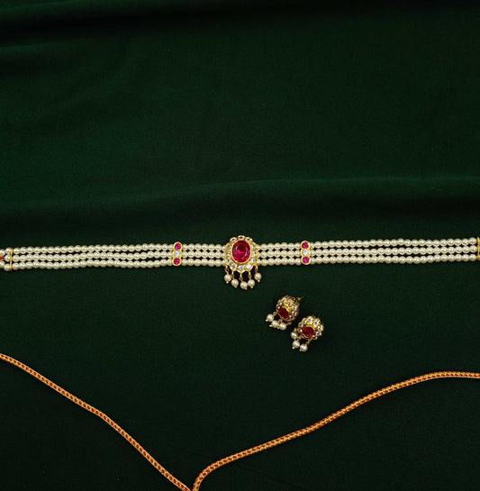 Gleaming Designer Choker Set