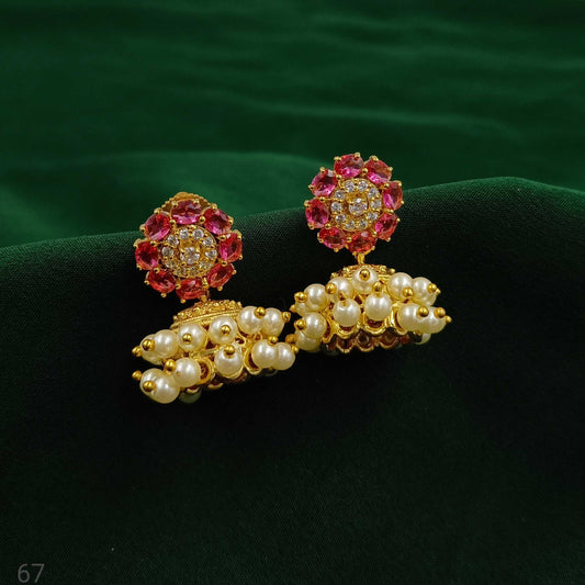 Massive Floret Designer Pearls Jhumka