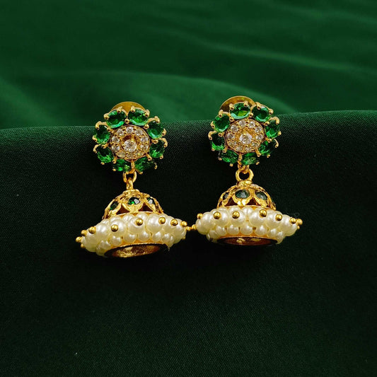 Luminous Pearls Designer Jhumka