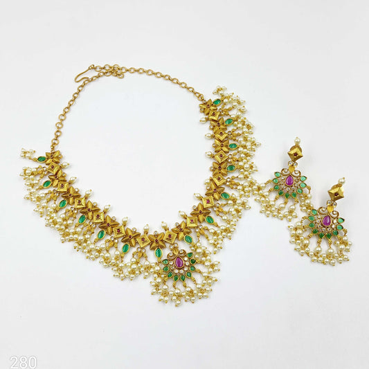 Charming Floret Designer Necklace Set