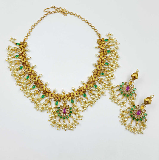 Charming Floret Designer Necklace Set