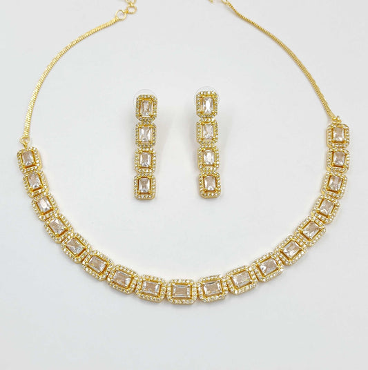 Square Designer Trendy Necklace Set