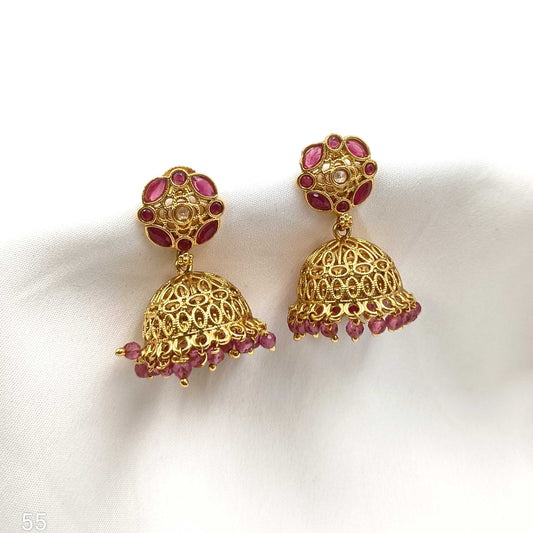 Glossy Floret Designer Fancy Jhumka