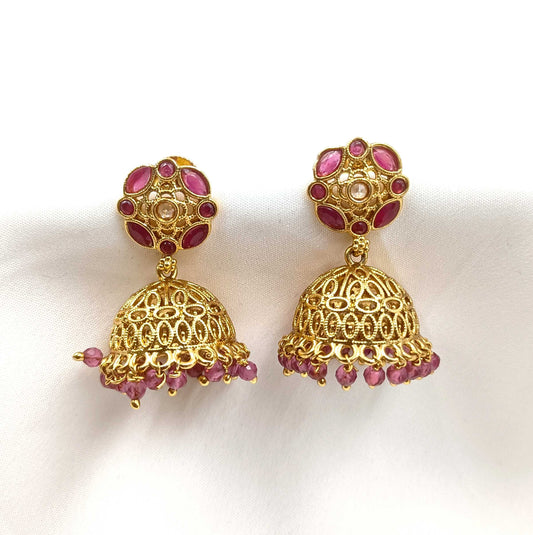 Glossy Floret Designer Fancy Jhumka