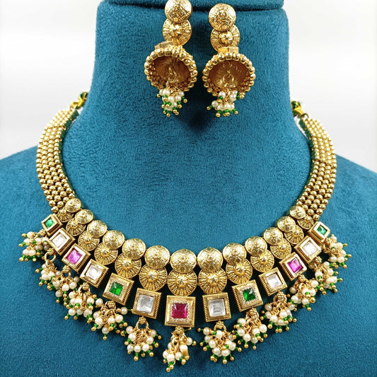 Amazing Designer Rajwadi Necklace Set