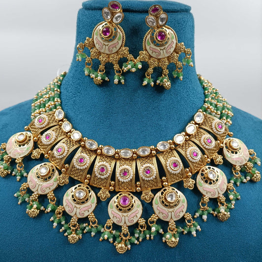 Artistic Designer Rajwadi Necklace Set