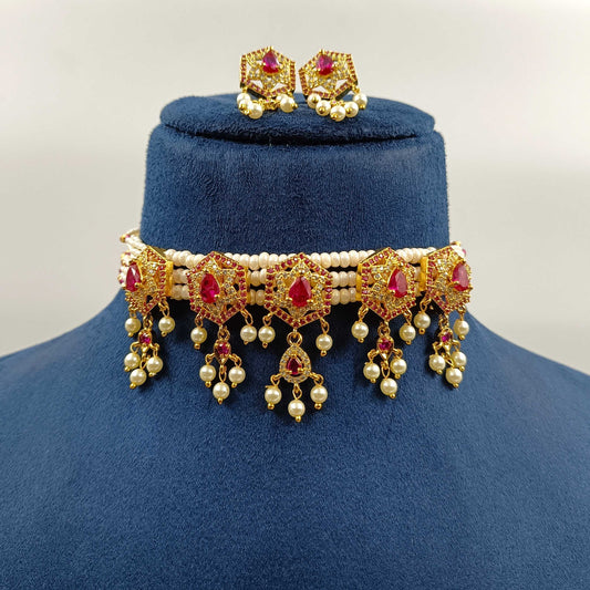 Star Designer Pearls Choker Set