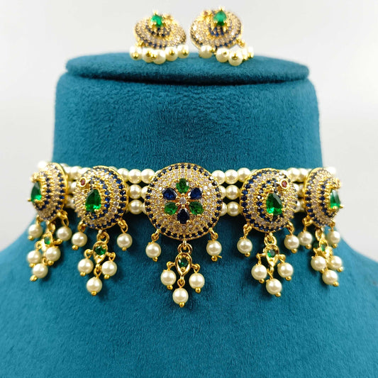 Stunning Peacock Designer Pearls Chinchpeti