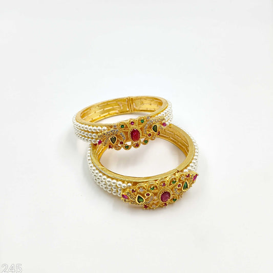Dazzling Trendy Pearls Designer Bangles