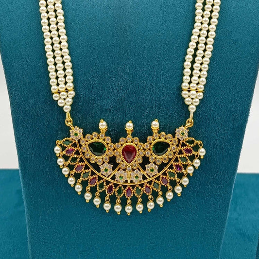 Glossy Designer Pearls Ranihaar