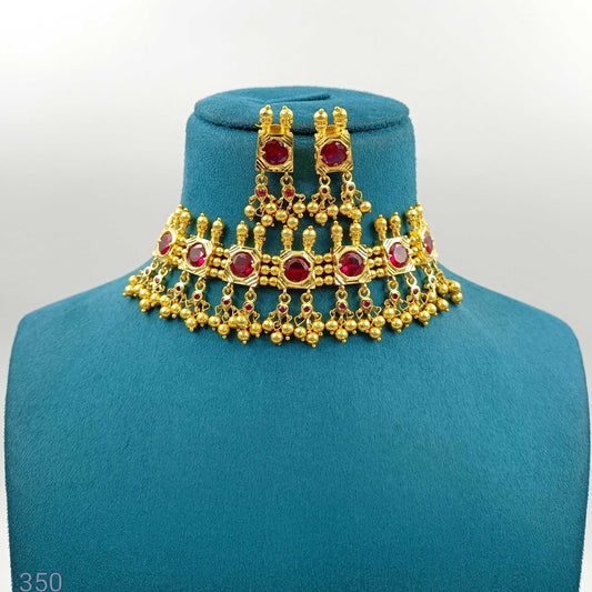 Trendy Golden Beads Designer Necklace