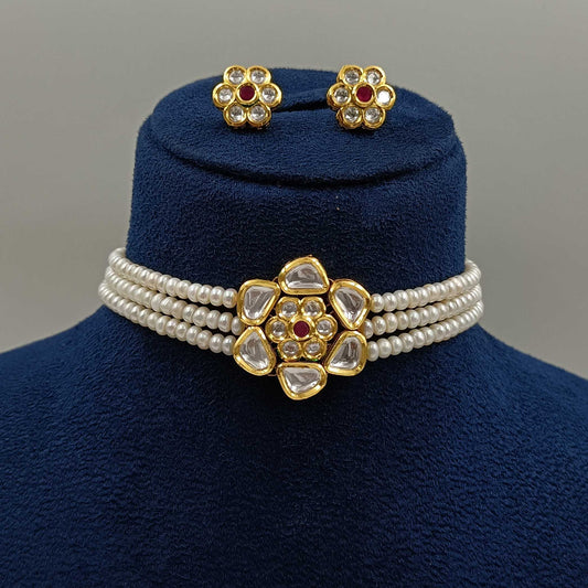 Blooming Designer Fresh  Water Pearls Choker Set