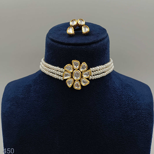 Gleaming Designer Fresh Water Pearls Choker