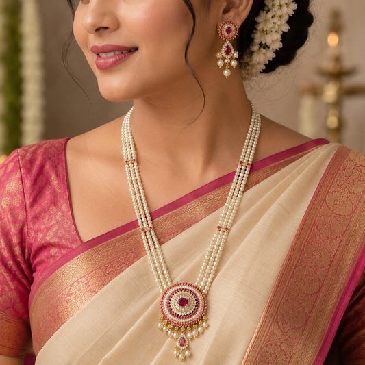 Elegant Designer Pearl Ranihaar
