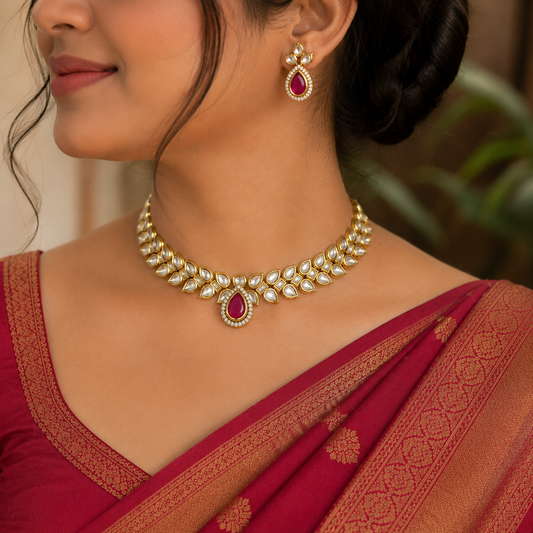 Elegant Designer Real Kundan Set