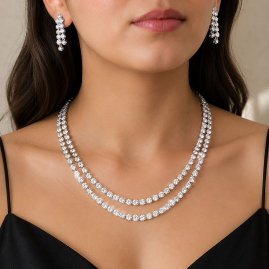 Alluring Designer Trendy CZ Necklace Set