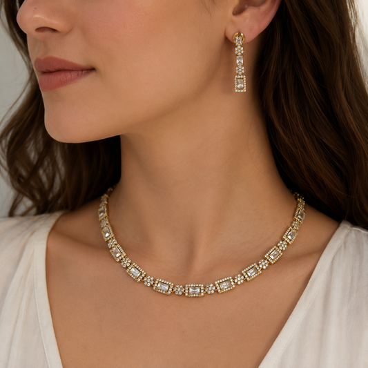 Enthrall Designer Trendy AD Necklace