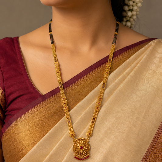 Lavish Trendy Designer Temple Mangalsutra