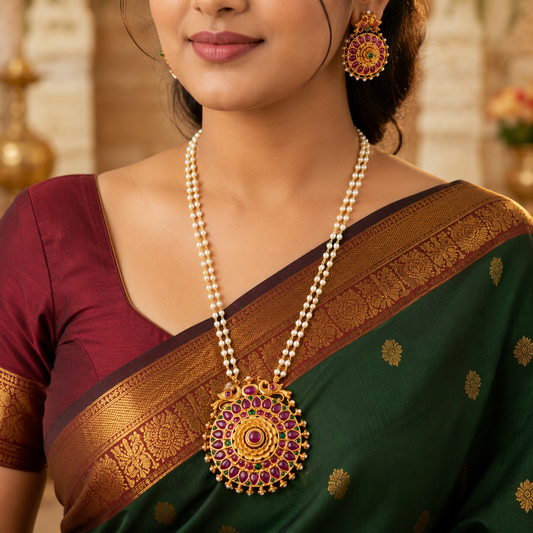 Blooming Designer Temple Set