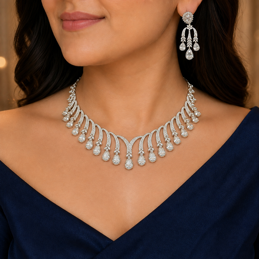 Appealing Designer Trendy AD Necklace