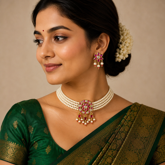 Appealing Designer Pearl Choker Set