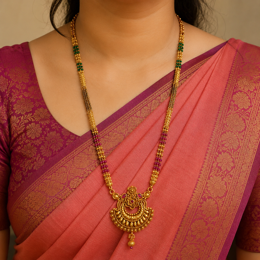 Charming Trendy Designer Temple Mangalsutra