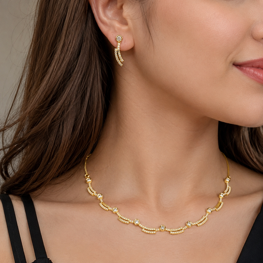 Amazing designer CZ Necklace Set
