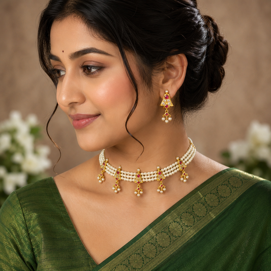 Radiant Traditional Designer Chinchpeti