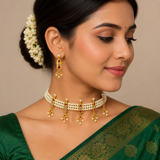 Luminous Traditional Designer Chinchpeti