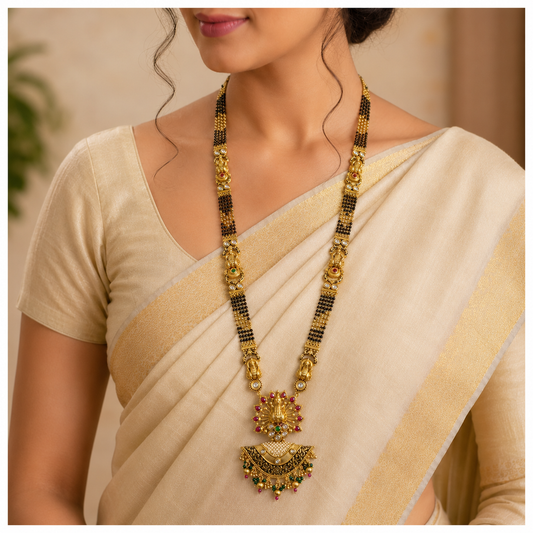 Trendy Peacock Designer Long Mangalsutra