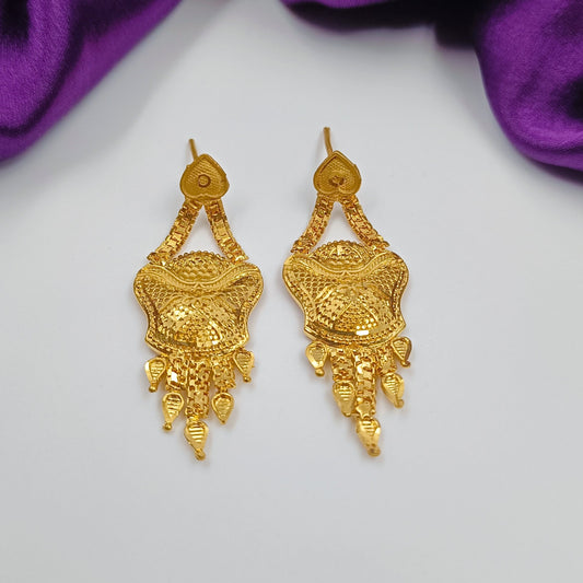 1 Gm Bright Designer Gold Plated Earring Shree Radhe Pearls