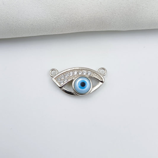 92.5 Silver Adorable Evil Eye Only Pendent Shree Radhe Pearls