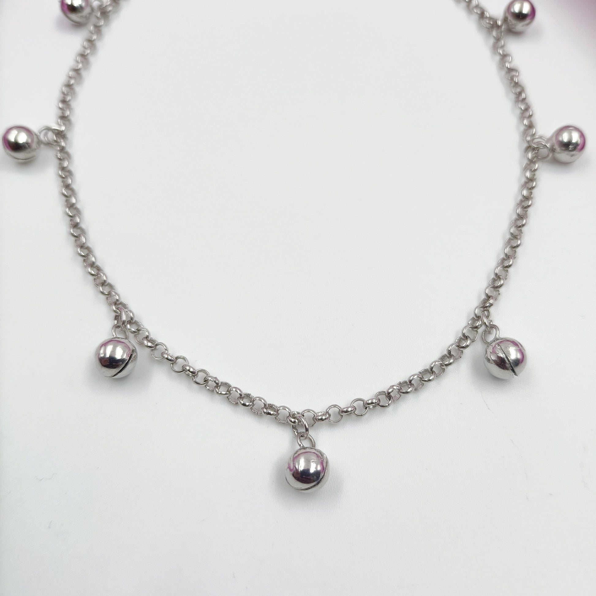 92.5 Silver Delicate Designer Anklet Shree Radhe Pearls