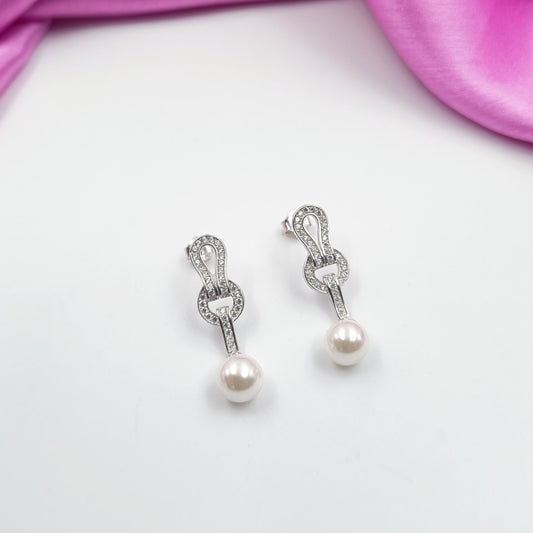 92.5 Silver Elegant Pearl Earring Shree Radhe Pearls