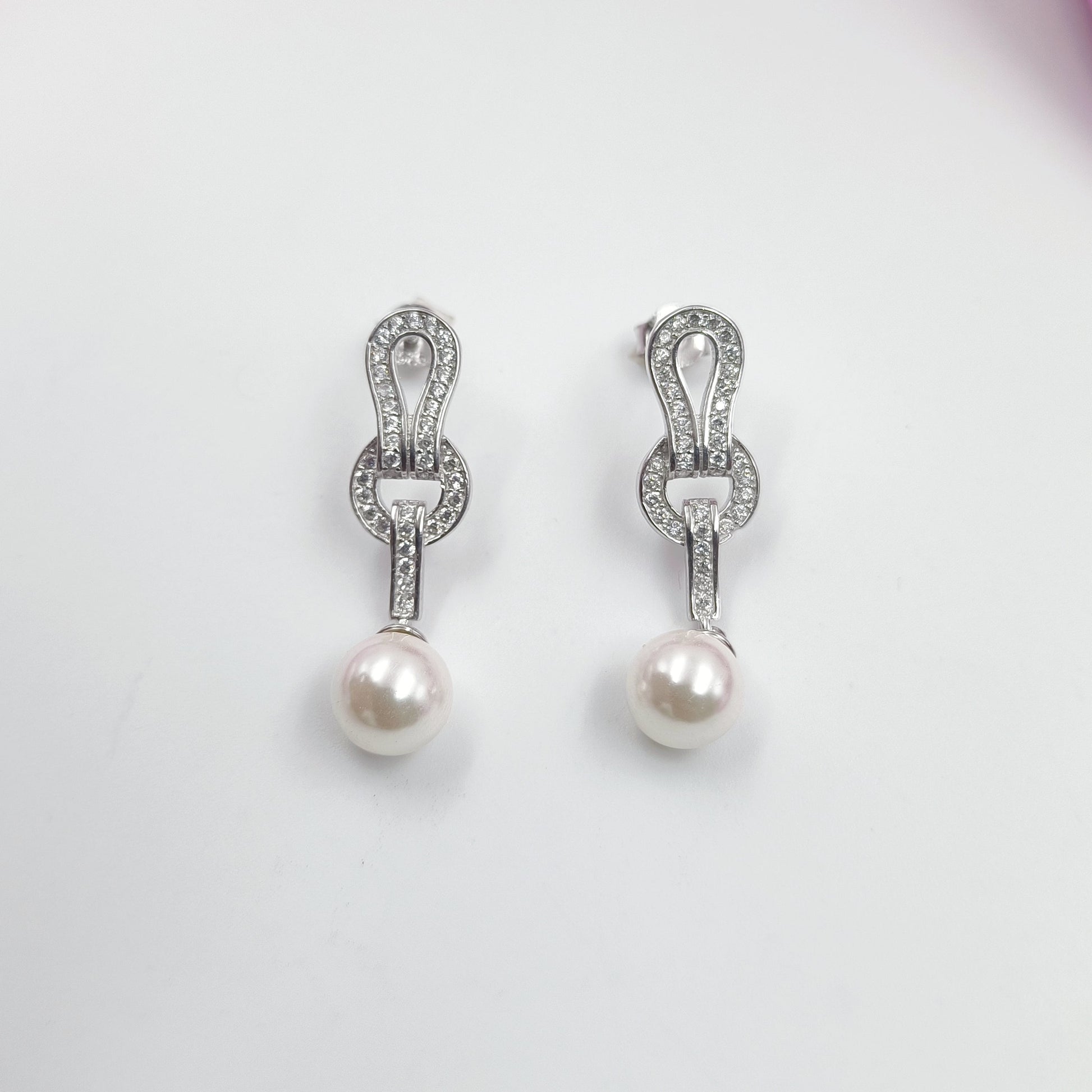 92.5 Silver Elegant Pearl Earring Shree Radhe Pearls