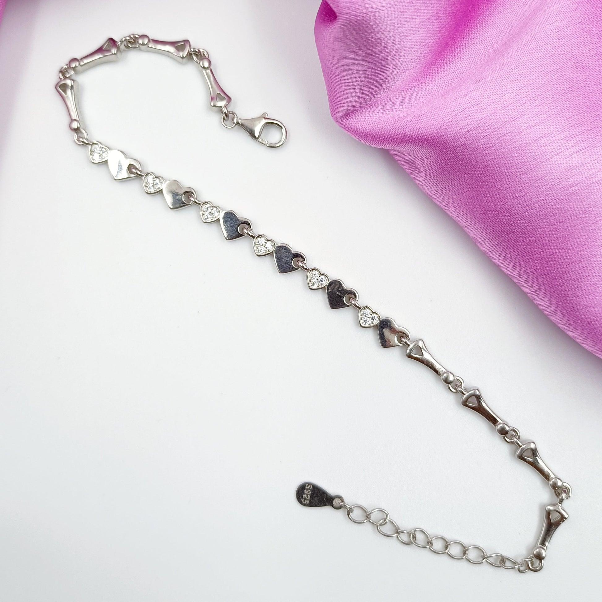 92.5 Silver Pretty Bracelet Shree Radhe Pearls