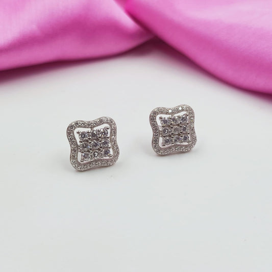 92.5 Silver Square Design Fancy Tops Shree Radhe Pearls