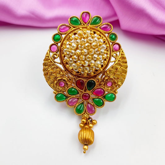 Amazing Designer Saree Pin Shree Radhe Pearls