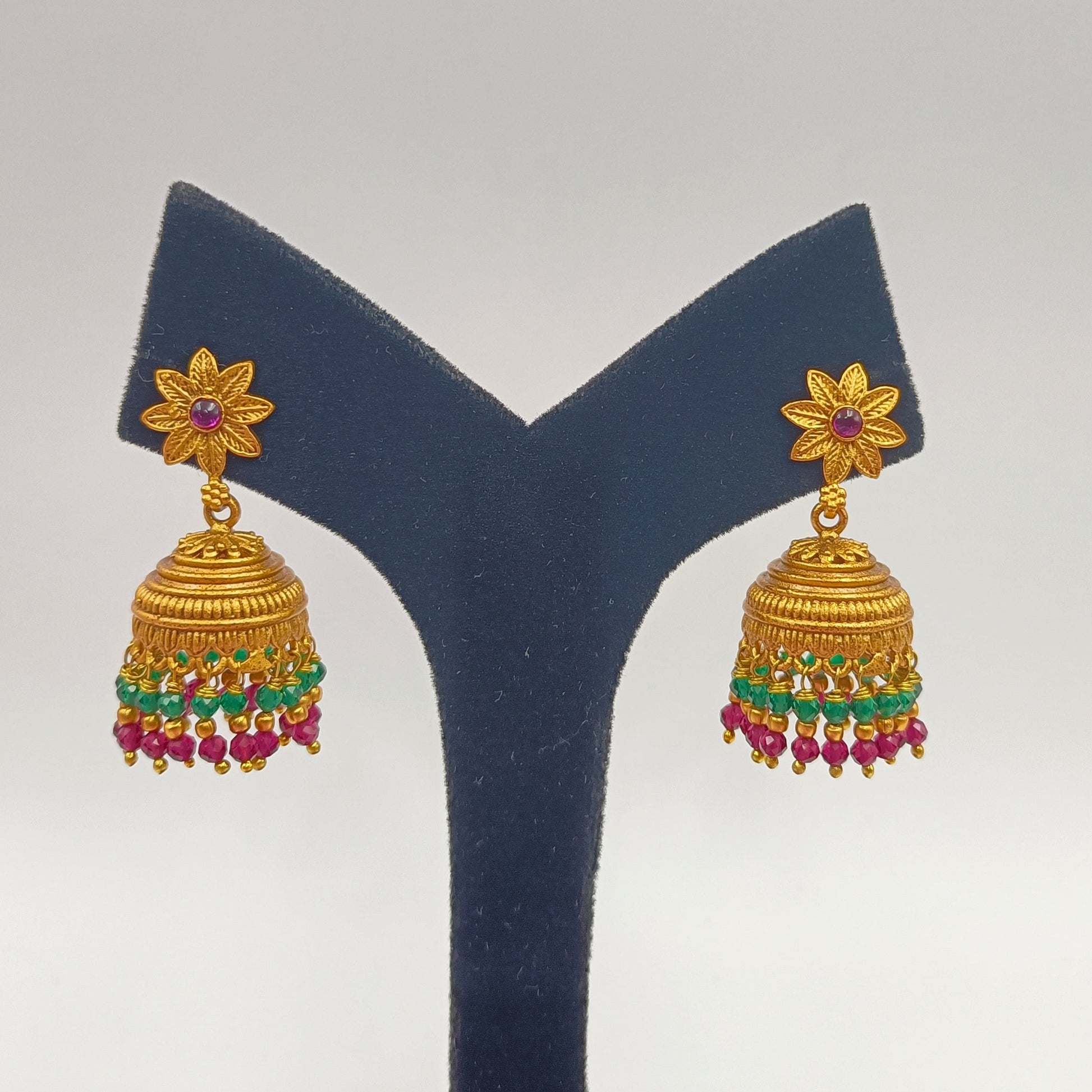 Amazing Designer Temple Pendant Set Shree Radhe Pearls