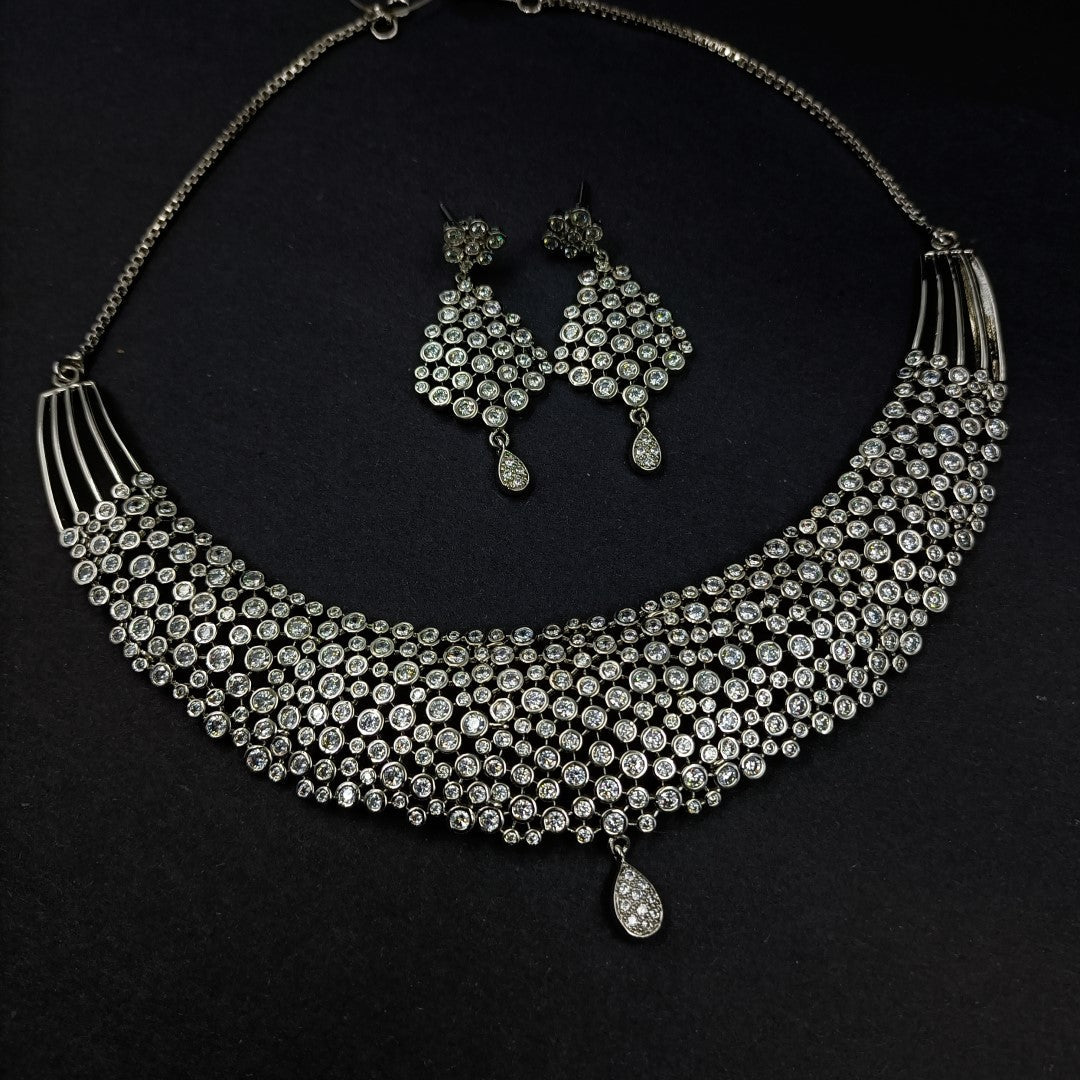 American Diamond Necklace set Shree Radhe Pearls