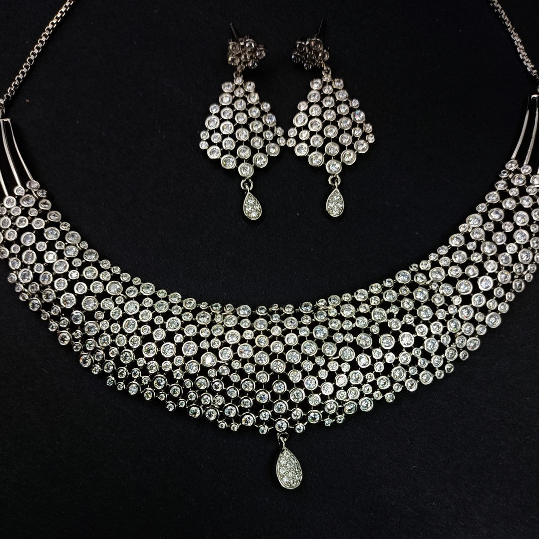 American Diamond Necklace set Shree Radhe Pearls