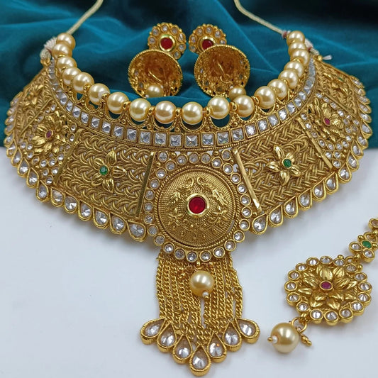 Antique Gold Choker Set Shree Radhe Pearls
