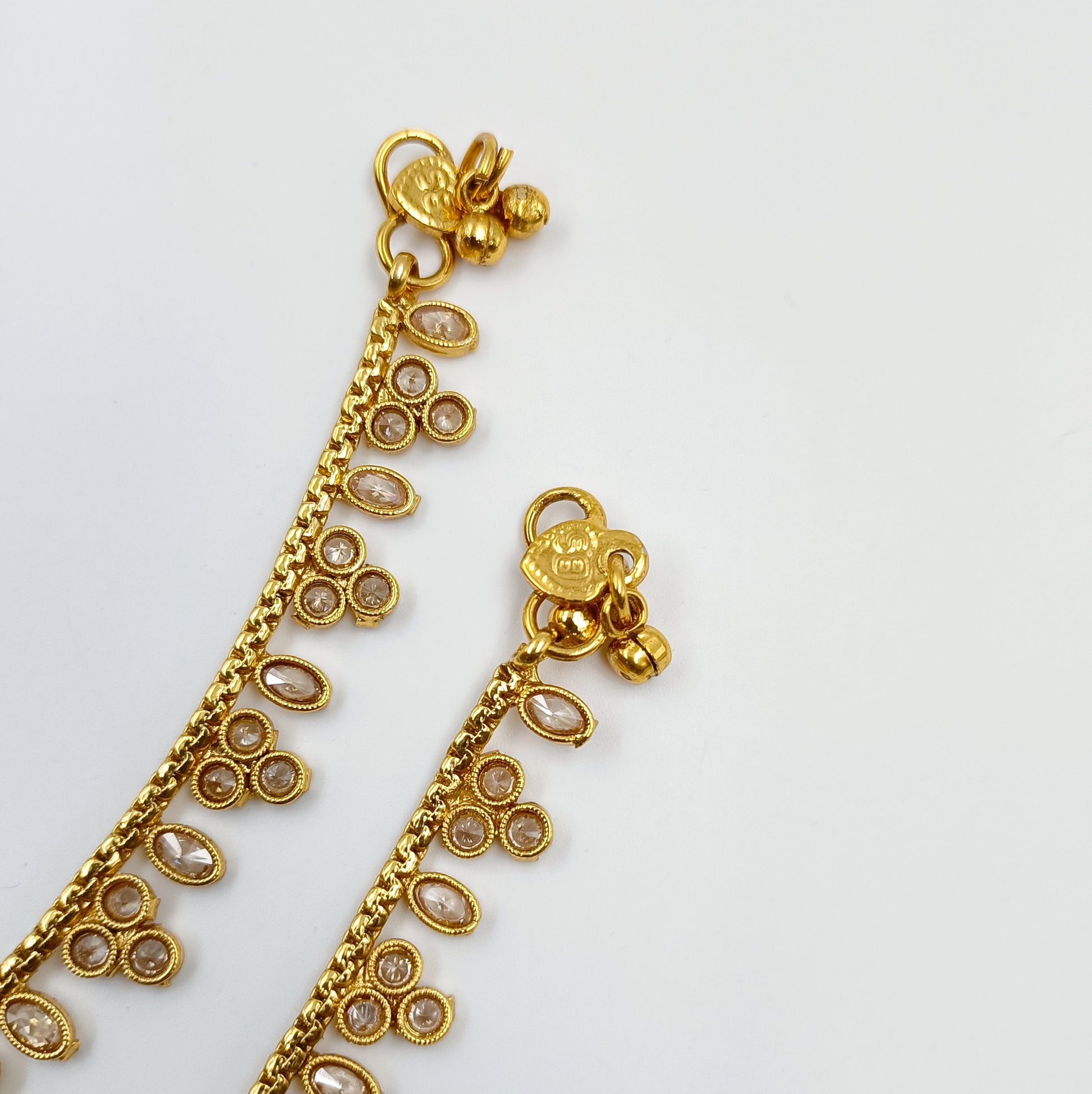 Antique Gold Finish Beautiful Payal Shree Radhe Pearls