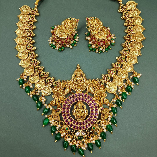 Antique Necklace With Earrings Shree Radhe Pearls