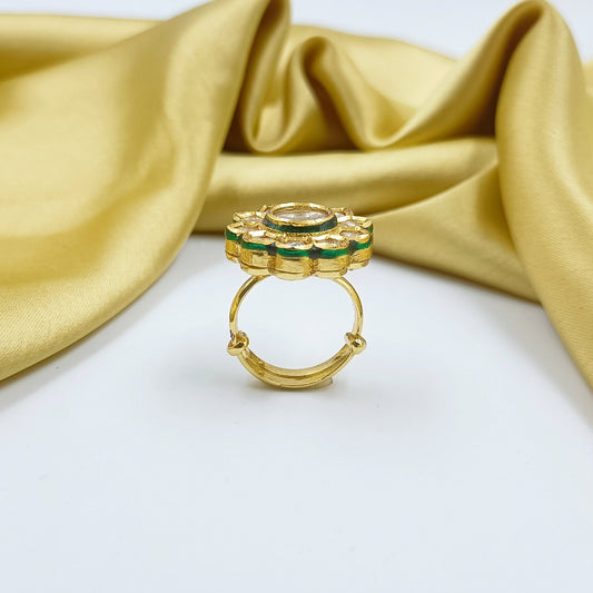 Appealing Kundan Finger Ring Shree Radhe Pearls