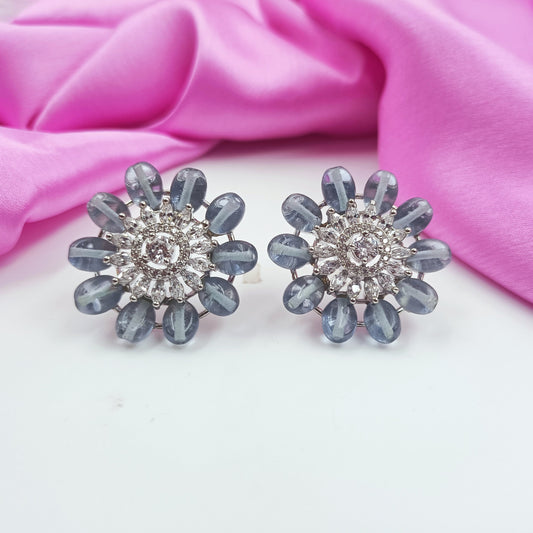 Attractive Grey Colour Wreath Earring Shree Radhe Pearls