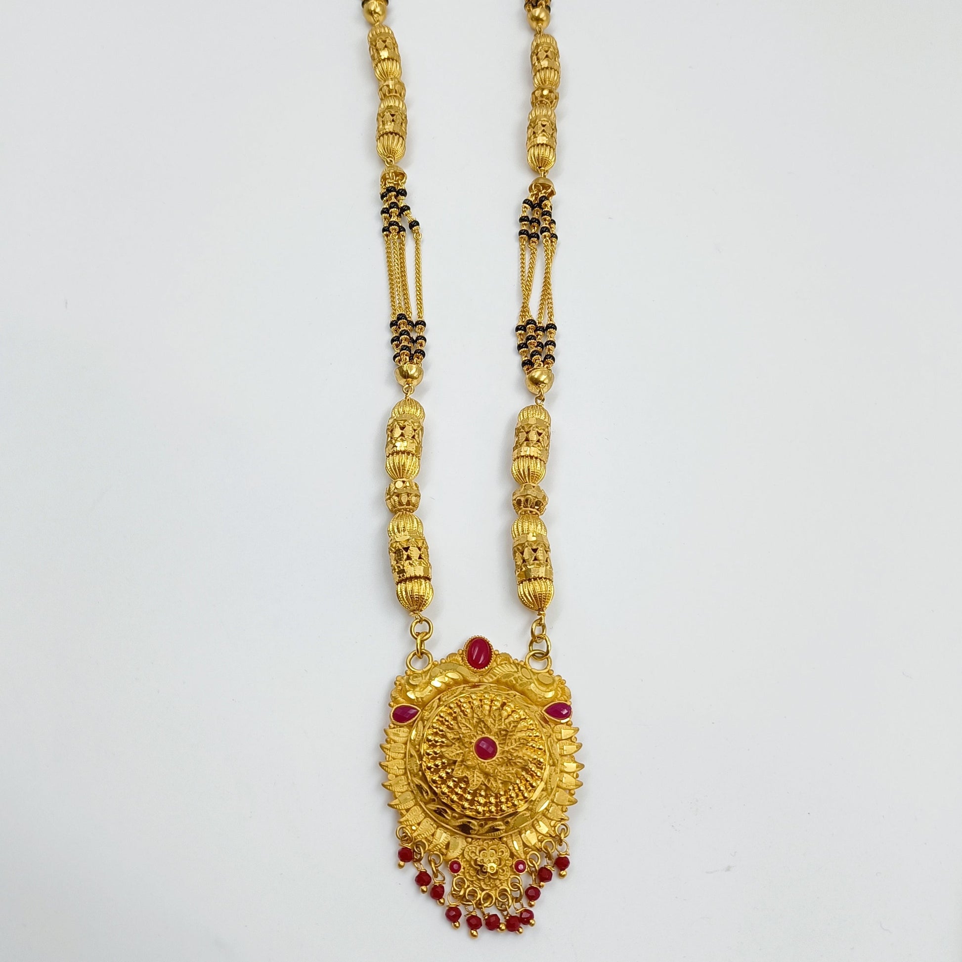 Beautiful  Floret Damru Pattern Mangalsutra Shree Radhe Pearls
