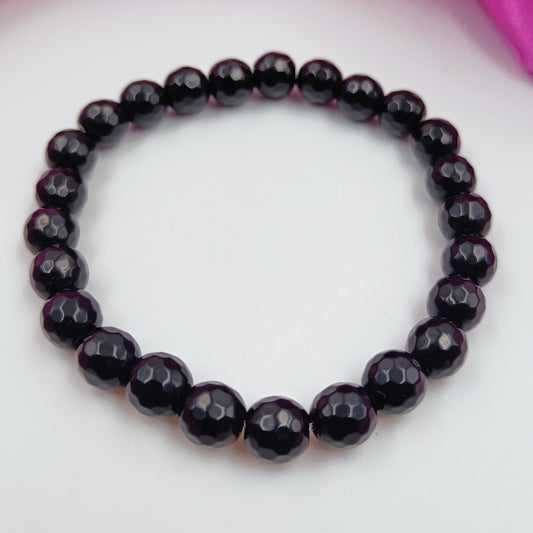 Black Color Beads Single Line Bracelet Shree Radhe Pearls